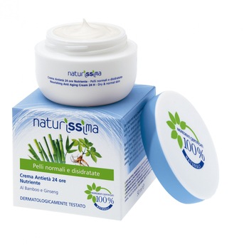 Crema anti-rid Naturissima pentru ten normal si deshidratat cu bambus si ginseng, 50 ml Crema anti-rid Naturissima pentru ten normal si deshidratat cu bambus si ginseng, 50 ml