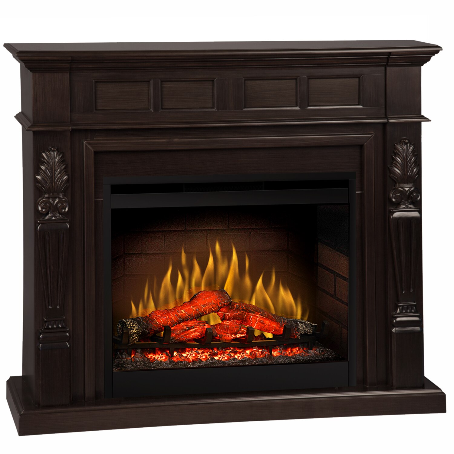 Semineu electric Torchiere Wenge cu focar electric 3D Dimplex Optiflame DF2608 si sunet