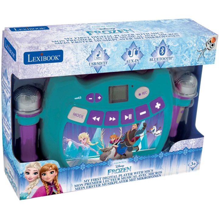 Frozen Hordozható Lexibook Karaoke gép 2 Disney Frozen mikrofonnal