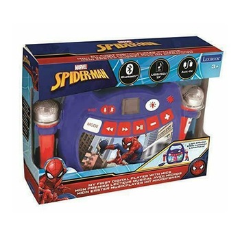 Aparat Karaoke portabil cu 2 microfoane Spiderman Aparat Karaoke portabil cu 2 microfoane Spiderman