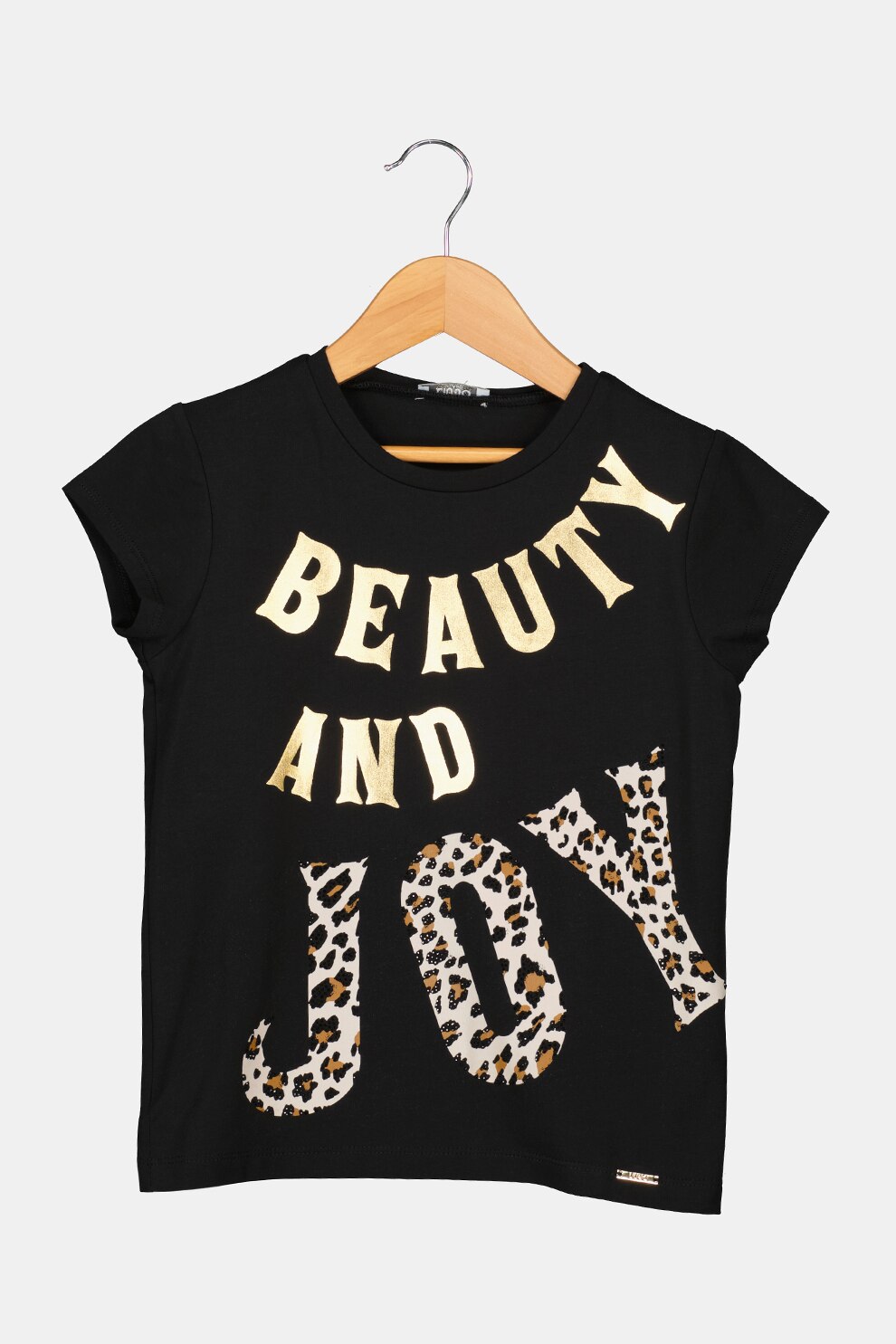 Liu Jo, Tricou cu imprimeu text, Negru/Maro
