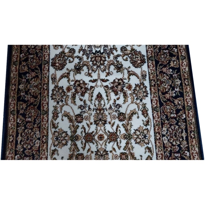Traversa Covor Consonas, model floral, crem/albastru, 120cm x 250cm, 36080/8