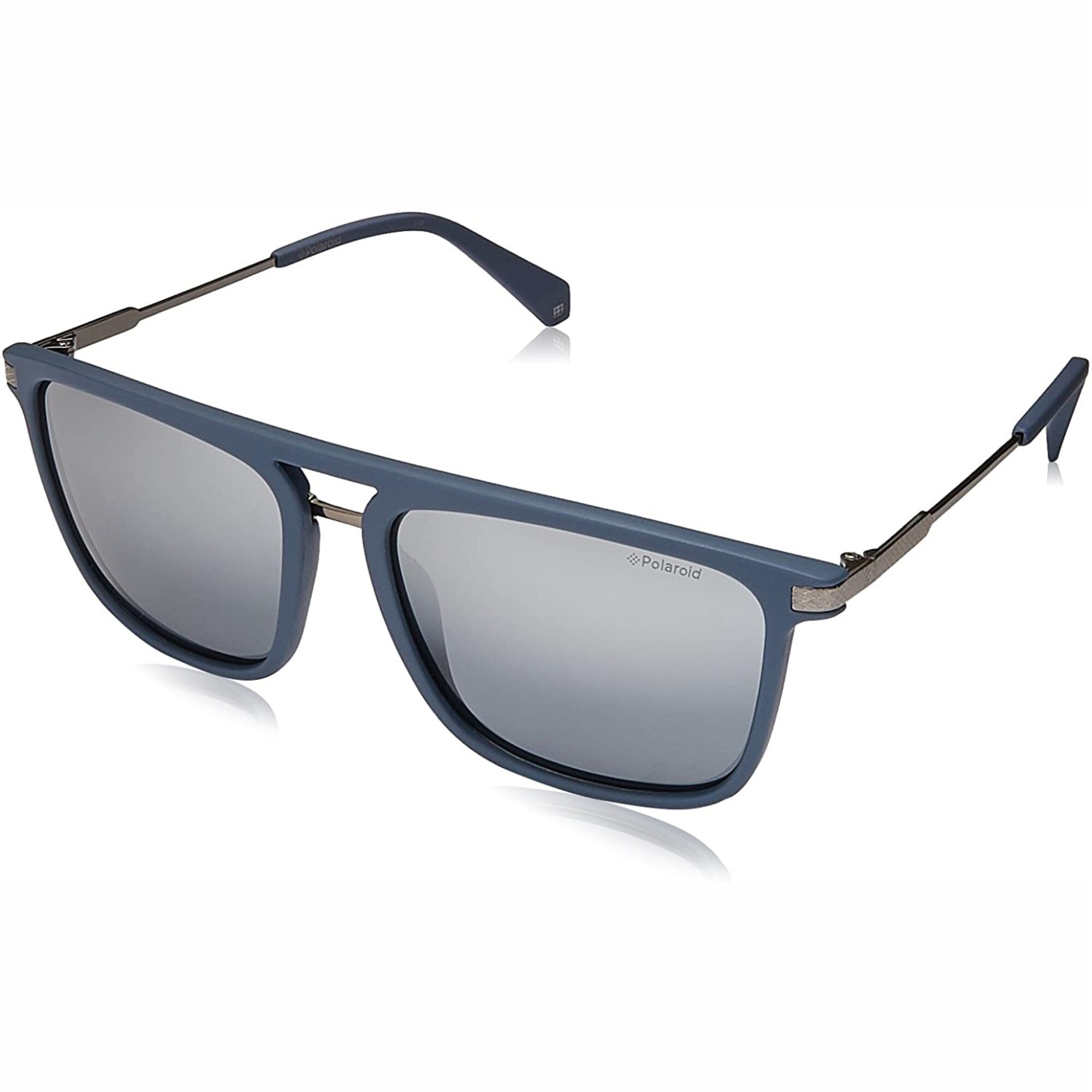 Ochelari de soare barbati Polaroid Matte Blue/Silver/Mirrored Grey Polarized PLD2060/S FLL/1A