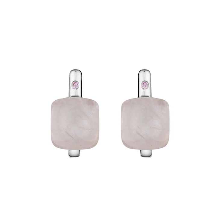 Обеци Swan Pearls GL229RE Розов кварц, Сребро 925