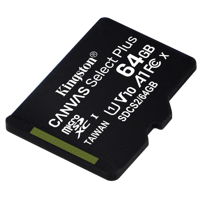 Карта памет Kingston Select Plus MicroSD, 64GB, Class 10, UHS-I