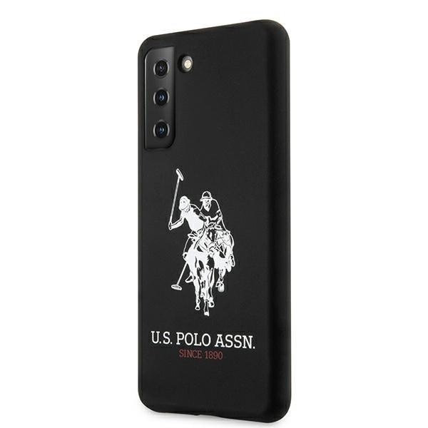 Carcasa US Polo Silicone Logo compatibila cu Samsung Galaxy S21, Negru