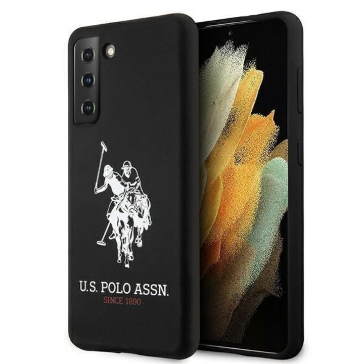 Carcasa US Polo Silicone Logo compatibila cu Samsung Galaxy S21, Negru