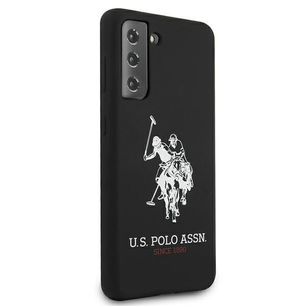 Carcasa US Polo Silicone Logo compatibila cu Samsung Galaxy S21, Negru