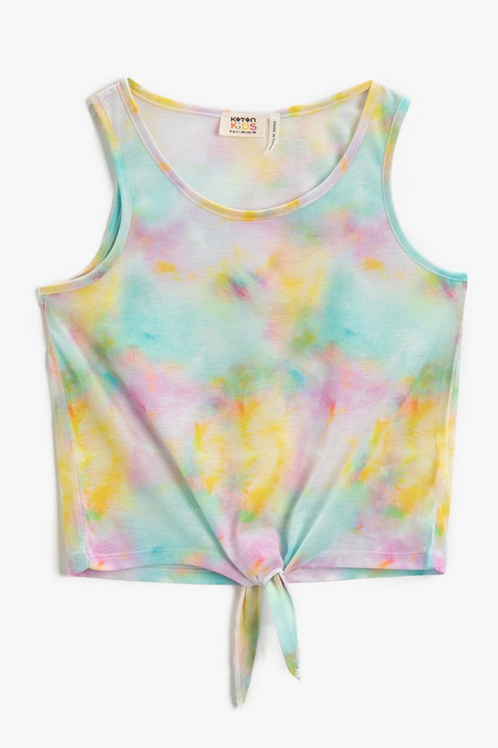 KOTON, Top cu model tie-dye si detaliu nod, Multicolora