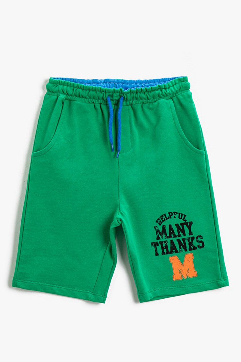 KOTON, Pantaloni scurti cu talie elastica, Verde