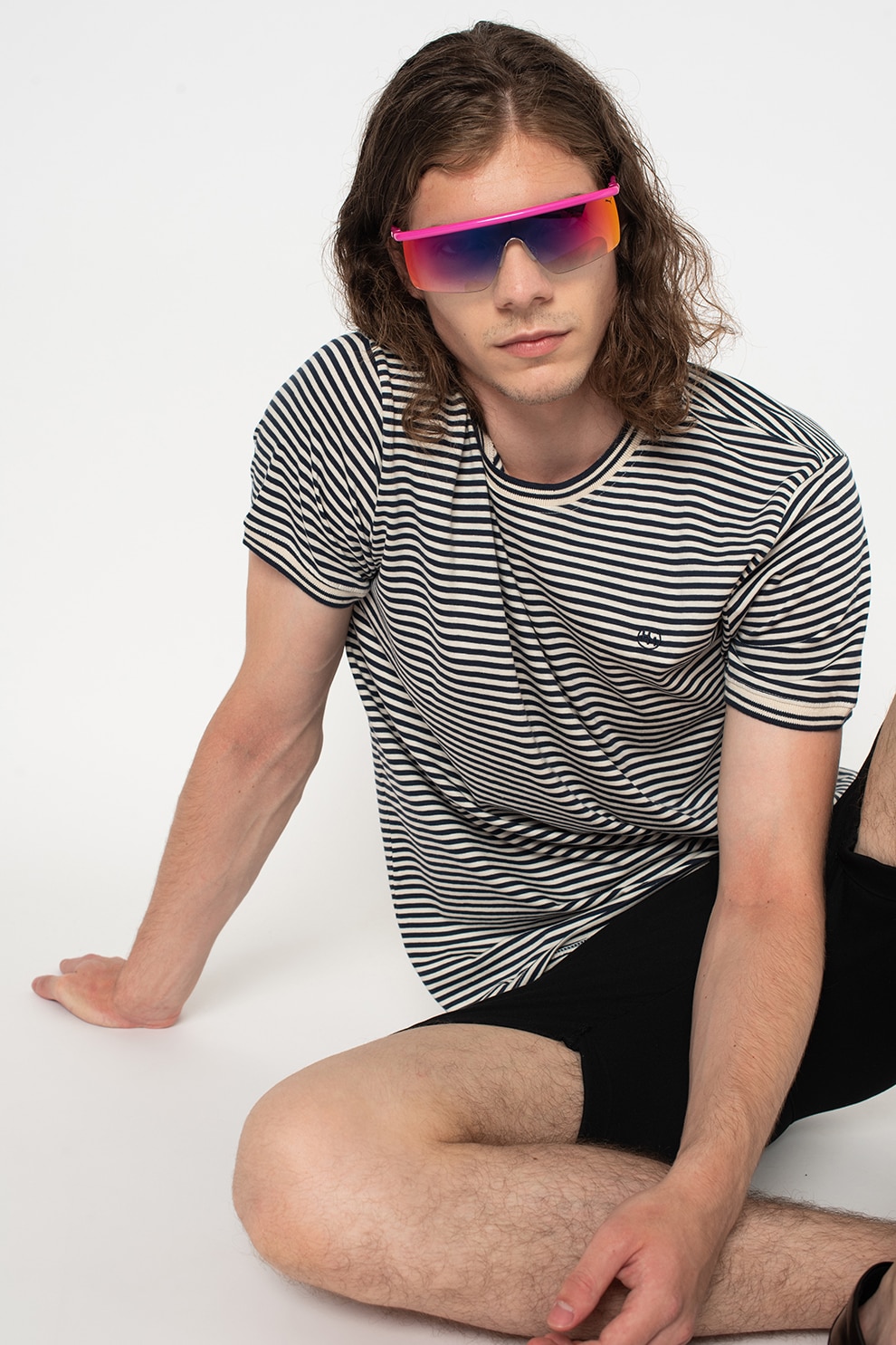 Haily's, Tricou cu dungi Tony, Bleumarin/Alb prafuit