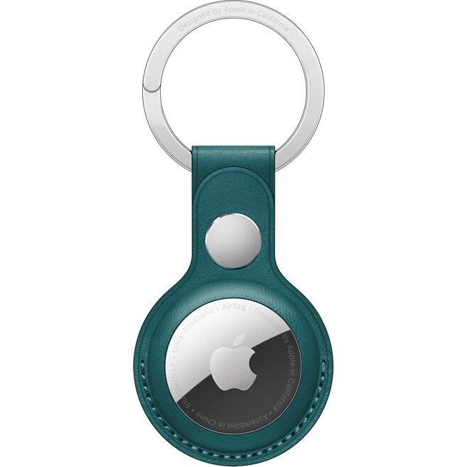AirTag Leather Key Ring pentru AirTag Apple, Forest Green