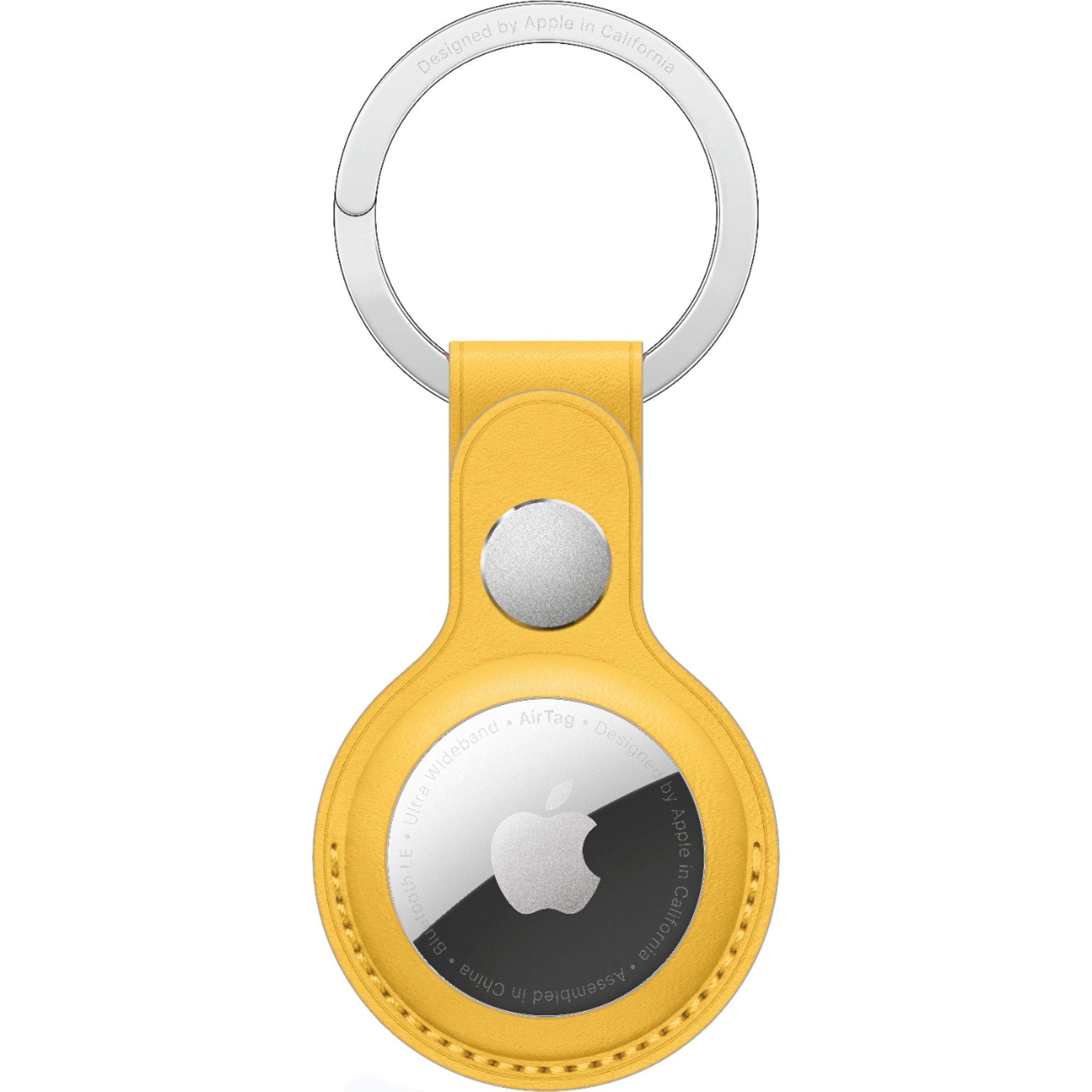 AirTag Leather Key Ring pentru AirTag Apple, Meyer Lemon