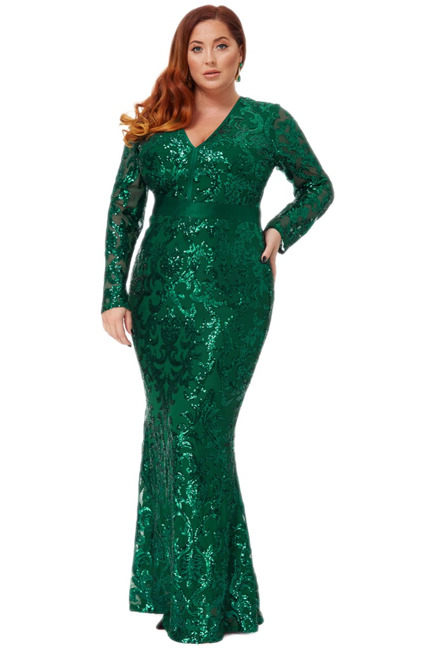 Rochie ocazie city goddess GD 2558 verde - marime 52