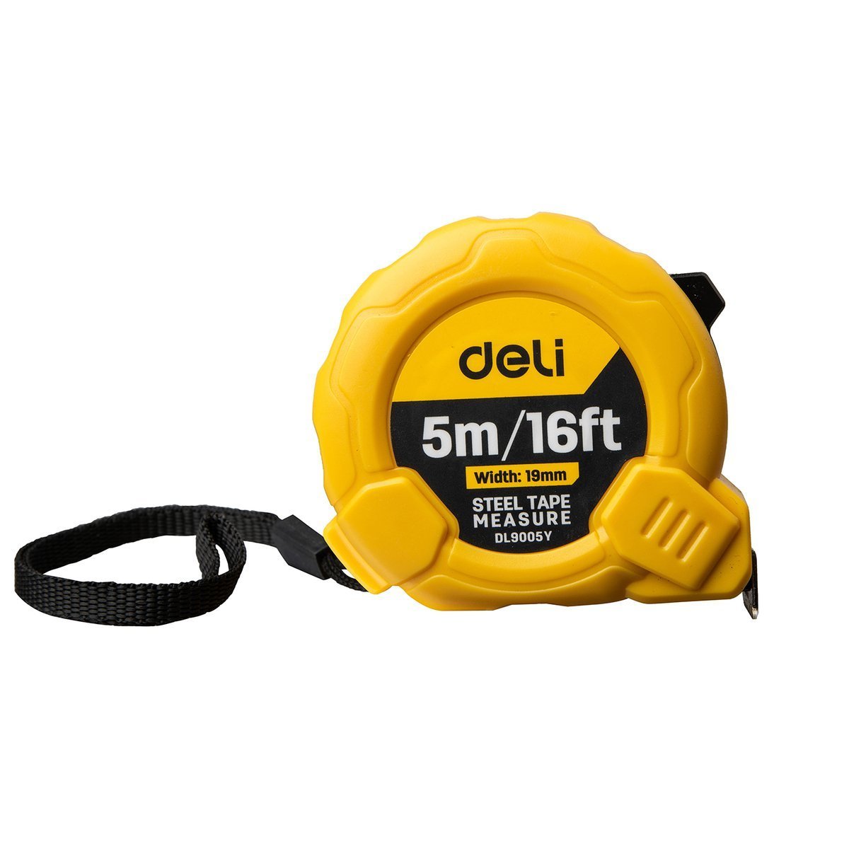 Ruleta din otel Deli Tools EDL9005Y 5m / 19mm, Galben