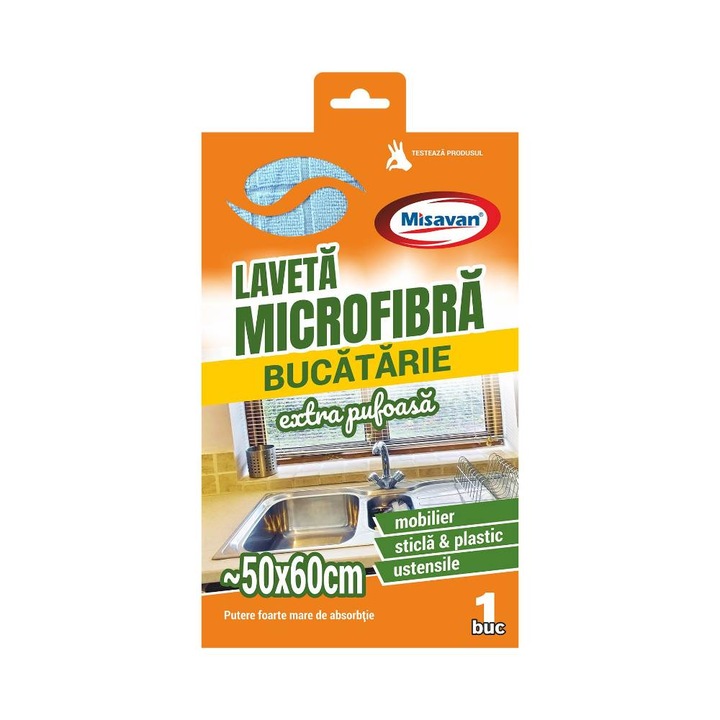 Laveta din Microfibra Extra Pufoasa pentru Bucatarie Misavan, 60x50 cm