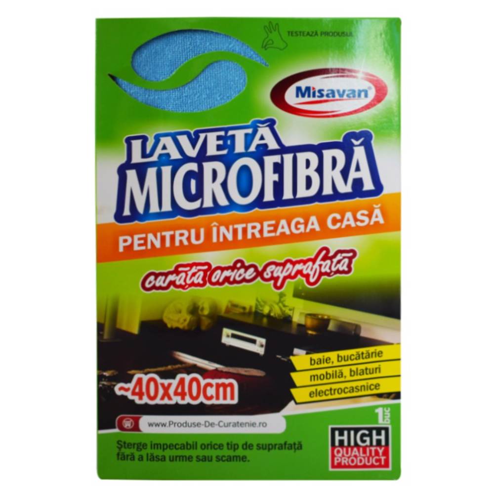 Laveta din Microfibra pentru Intreaga Casa Misavan, 40x40 cm