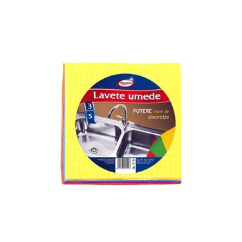 Set 3 Lavete Umede Universale Misavan, 14x16 cm, Marimea S, Diverse Culori Set 3 Lavete Umede Universale Misavan, 14x16 cm, Marimea S, Diverse Culori