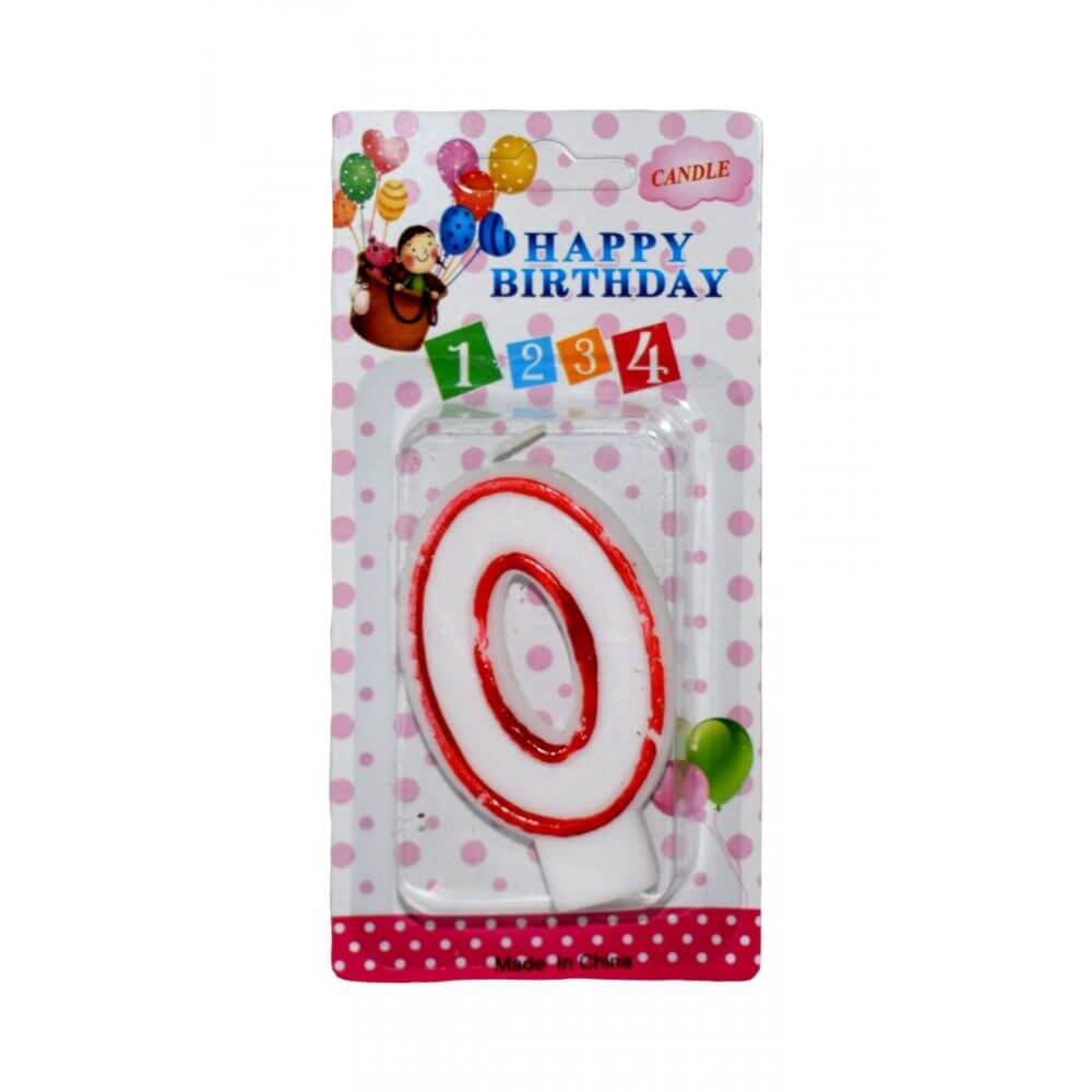 Set 12 Lumanari Aniversare Cifra 0, Culori Diverse