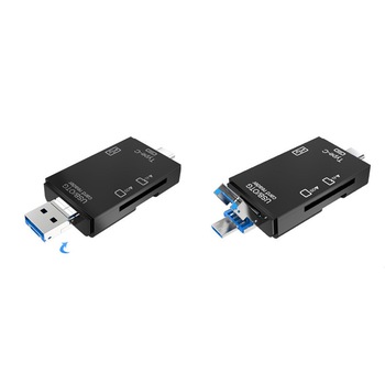 Cititor de carduri 3 in 1 SeLgurFos, USB, Compatibil cu SDXC, Micro SD, Negru Cititor de carduri 3 in 1 SeLgurFos, USB, Compatibil cu SDXC, Micro SD, Negru