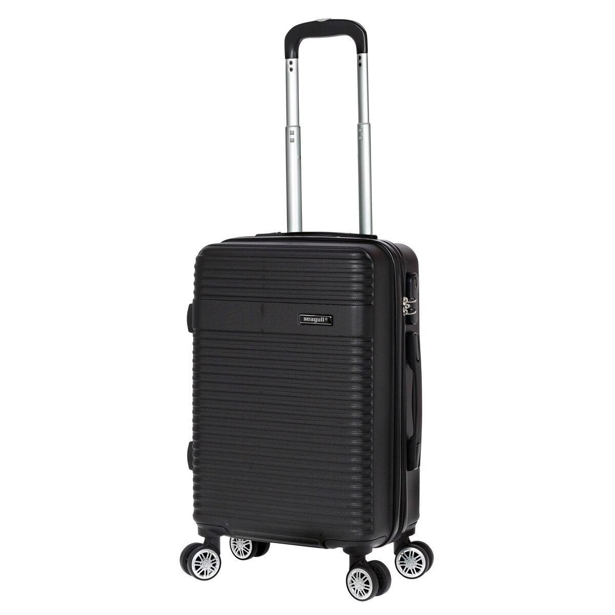 Troler Cabina, Seagull, ABS, 4 Roti Duble, Cifru, SG 170 - 55 cm, Negru