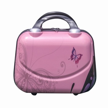 Valiza pentru Calatorie din ABS si policarbonat, 29x15x23cm, Fluturas Roz Valiza pentru Calatorie din ABS si policarbonat, 29x15x23cm, Fluturas Roz