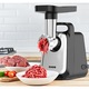 Masina de tocat carne cu accesoriu de rosii Zass ZMG 08, Putere 1300W, 1,3 kg carne/min, Reverse