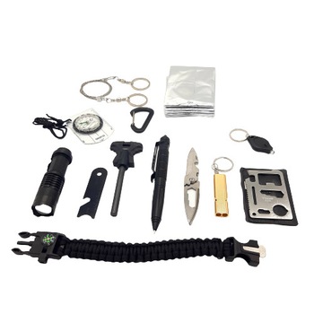 Kit Multifunctional Survivor Black 14 in 1 Kit Multifunctional Survivor Black 14 in 1