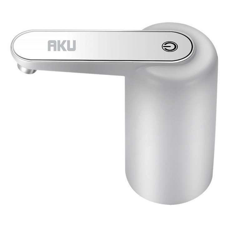 Pompa electrica AKU incarcare USB, pentru bidon Dozator dispenser Apa de baut, Touch control uz casnic, cu Acumulator AK5102