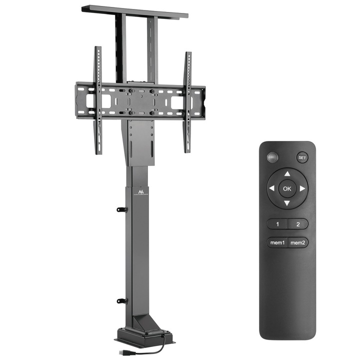 Стойка Maclean MC-866, за телевизор, до 165.1 cm (65"), черен