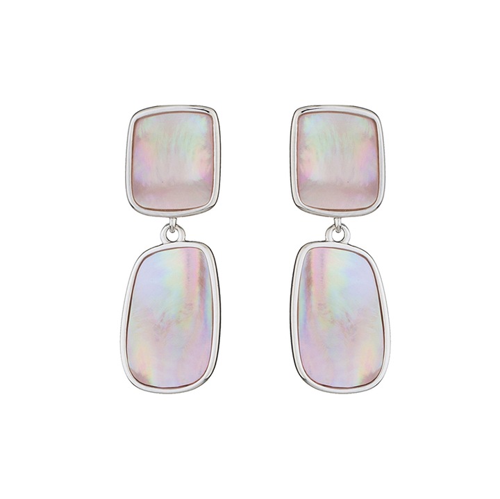 Обеци Swan Pearls GL995RE Розов седеф, Сребро 925