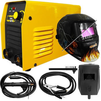 Set Aparat sudura semiprofesional AgroPro SMART 300, invertor, 300A, monofazat, cabluri 3m, masca cristale lichide AgroPro Set Aparat sudura semiprofesional AgroPro SMART 300, invertor, 300A, monofazat, cabluri 3m, masca cristale lichide AgroPro