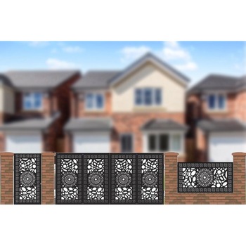 Poarta acces pietonal, din tabla decupata (Traforata CNC) cu plasma,PP014 , 1640 X 880 mm Poarta acces pietonal, din tabla decupata (Traforata CNC) cu plasma,PP014 , 1640 X 880 mm