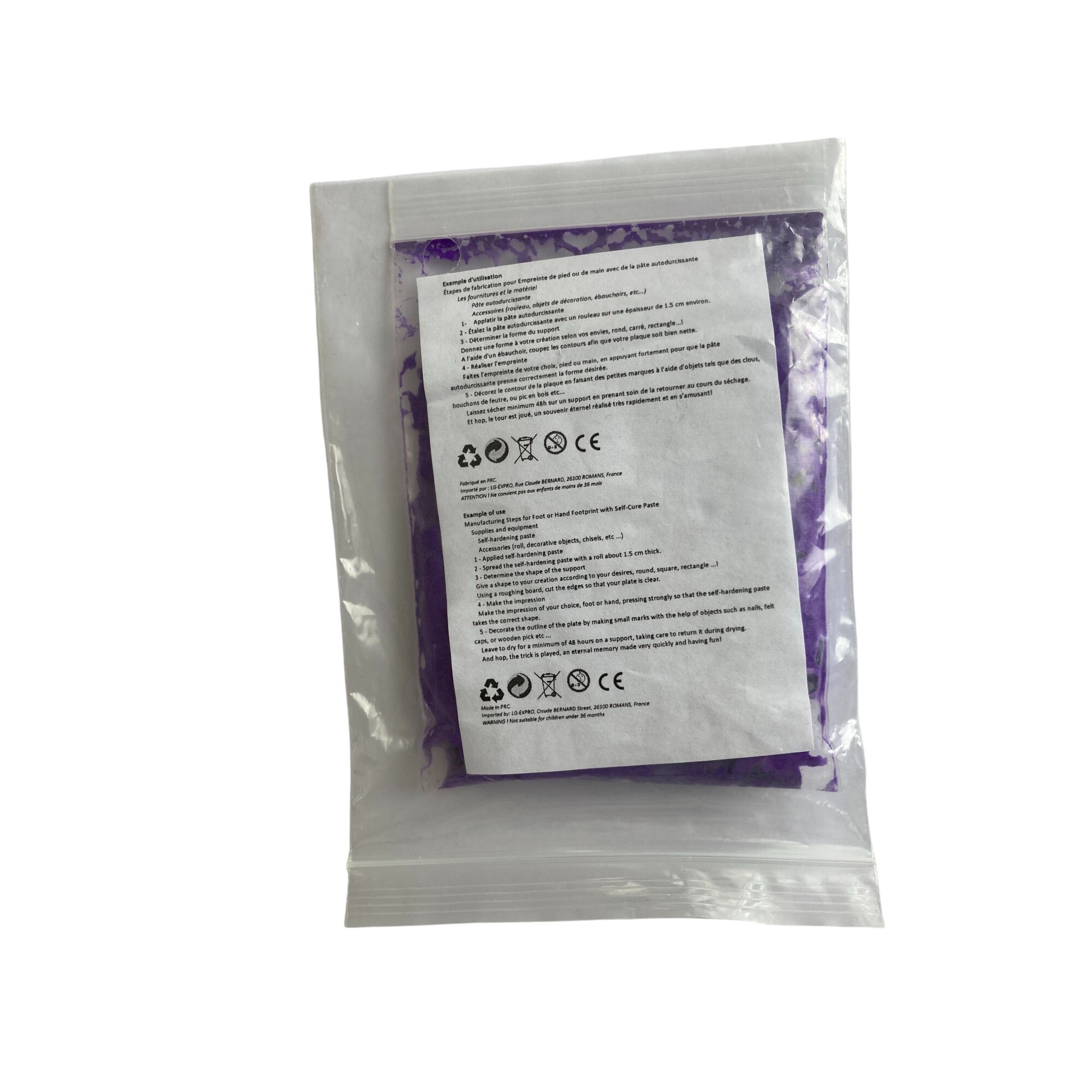 Pasta mulaj pentru pastrarea amprentei, Mov