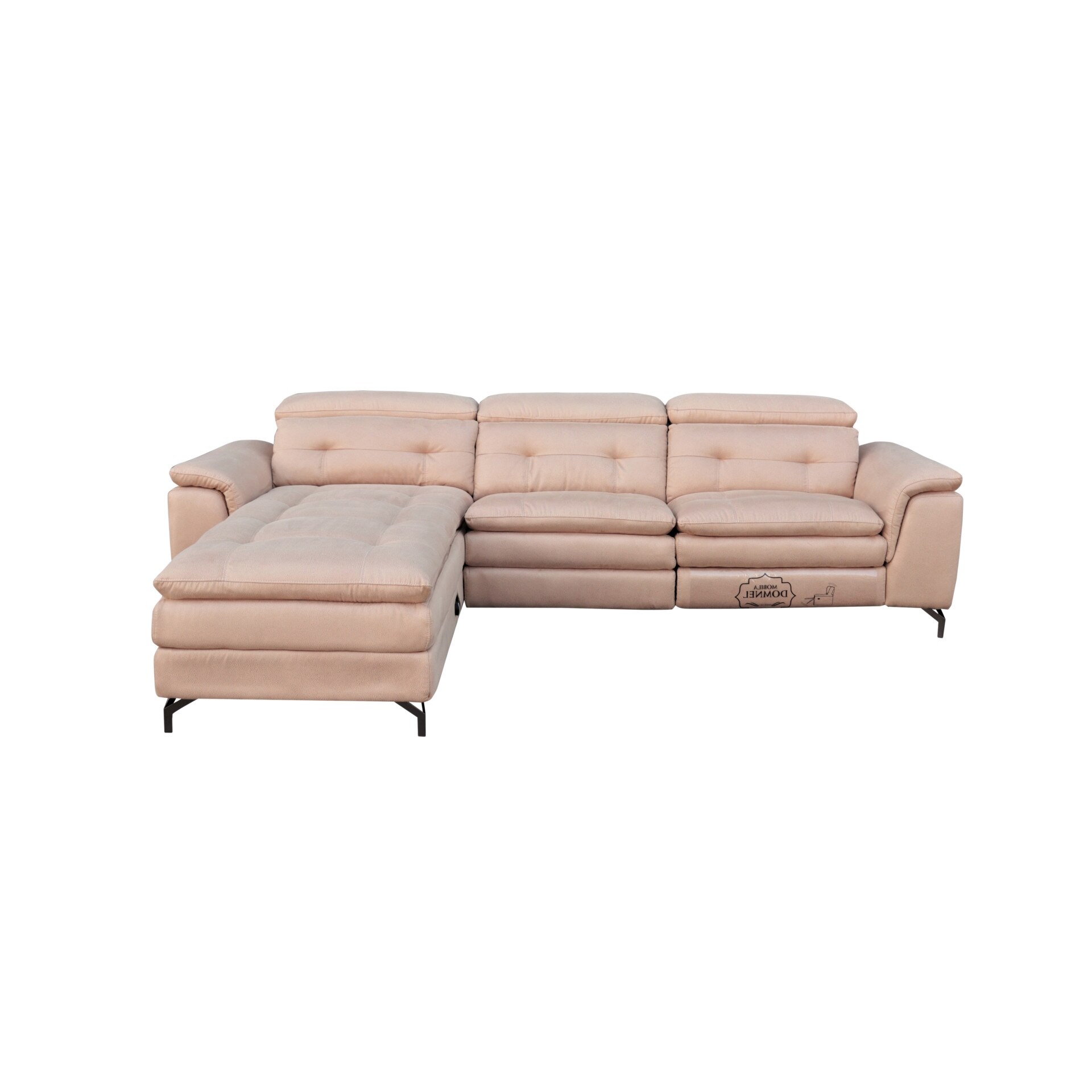 Coltar Stofa Md 3650 DR, Sezlong pliabil cu actionare electrica prin telecomanda, parte lombara si membre inferioare, 1 loc cu recliner cu actionare electrica prin buton, Tetiere reglabile manual, 285 x 215 cm, HE340-2G
