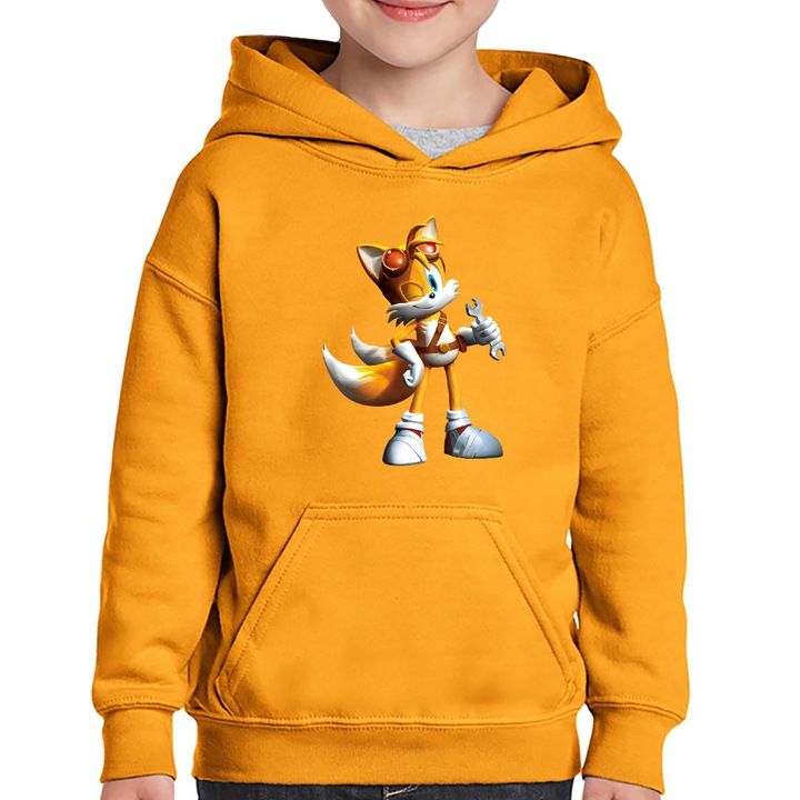 Hanorac copii Sonic Tails Mecanic Chaos, Portocaliu