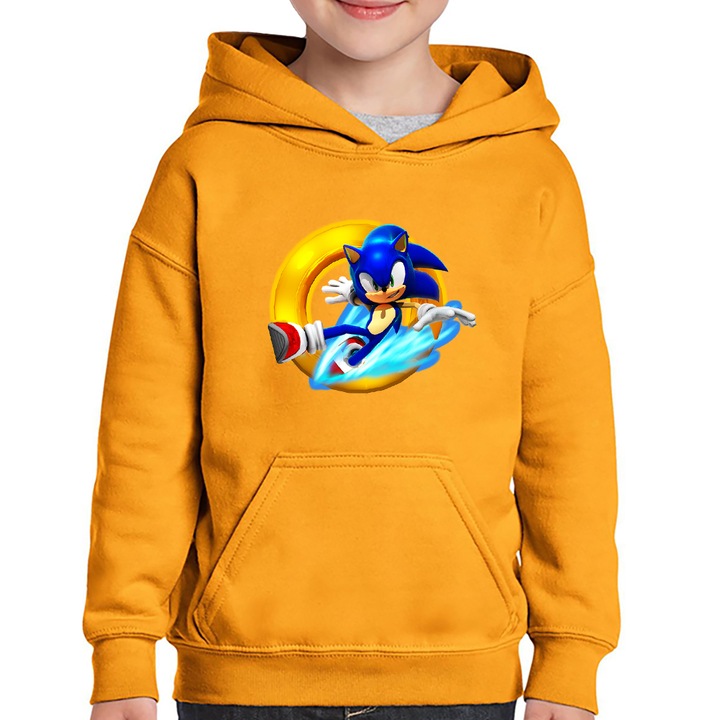 Hanorac copii Sonic the Hedgehog Mataron Alergare, Portocaliu