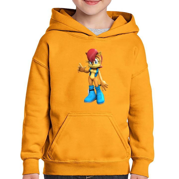 Hanorac copii Sonic Princess Sally Acorn Joc Video, Portocaliu