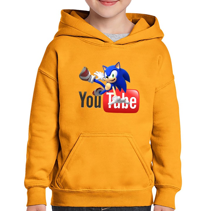 Hanorac copii Sonic the Hedgehog Youtube Youtuber Creator, Portocaliu