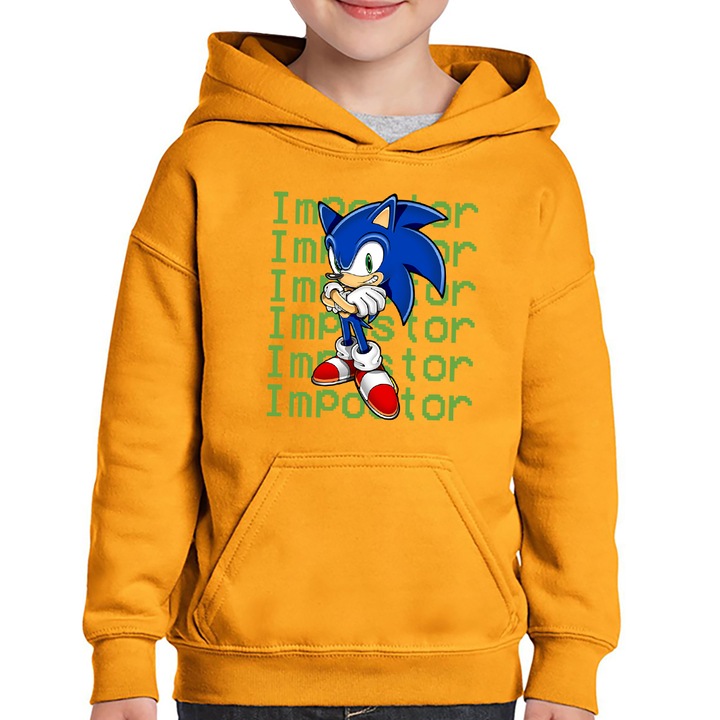 Hanorac copii Sonic the Hedgehog Among Us Impostor, Portocaliu