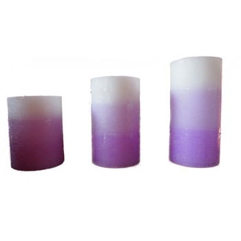 Set 3 lumanari din ceara LED electronice 3 culori in degrade Set 3 lumanari din ceara LED electronice 3 culori in degrade