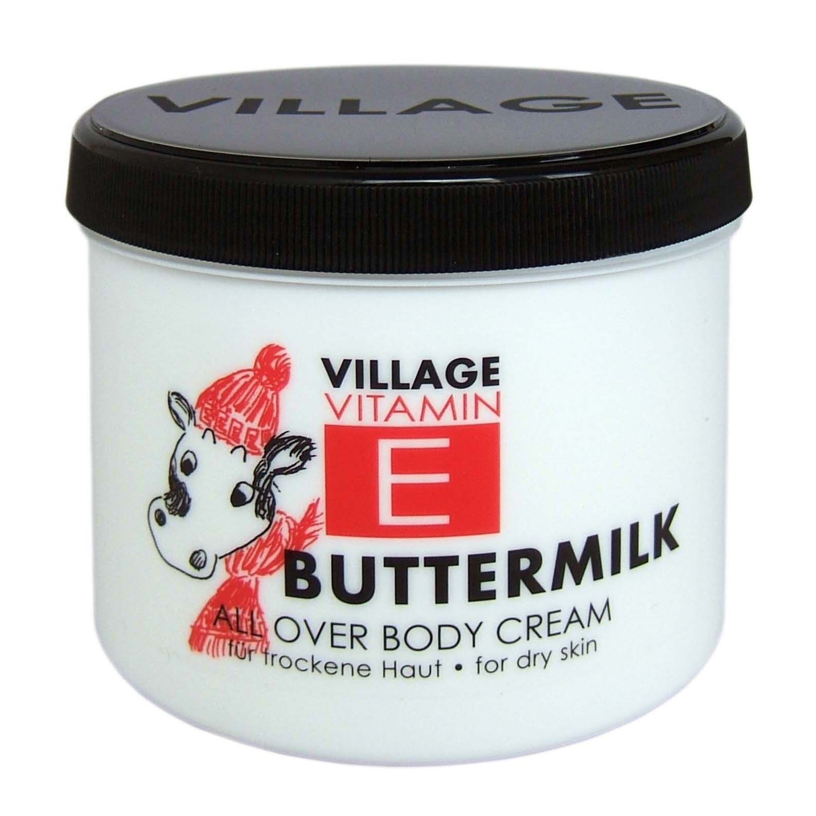 Crema de corp Village cu vitamina E si buttermilk, 500 ml