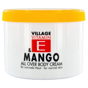 Crema de corp Village cu vitamina E si mango, 500 ml Crema de corp Village cu vitamina E si mango, 500 ml