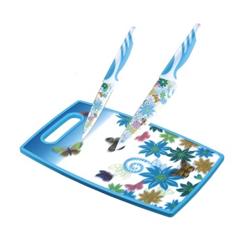 Set cutite 3 piese Peterhof PH-22388, inox, Albastru Set cutite 3 piese Peterhof PH-22388, inox, Albastru