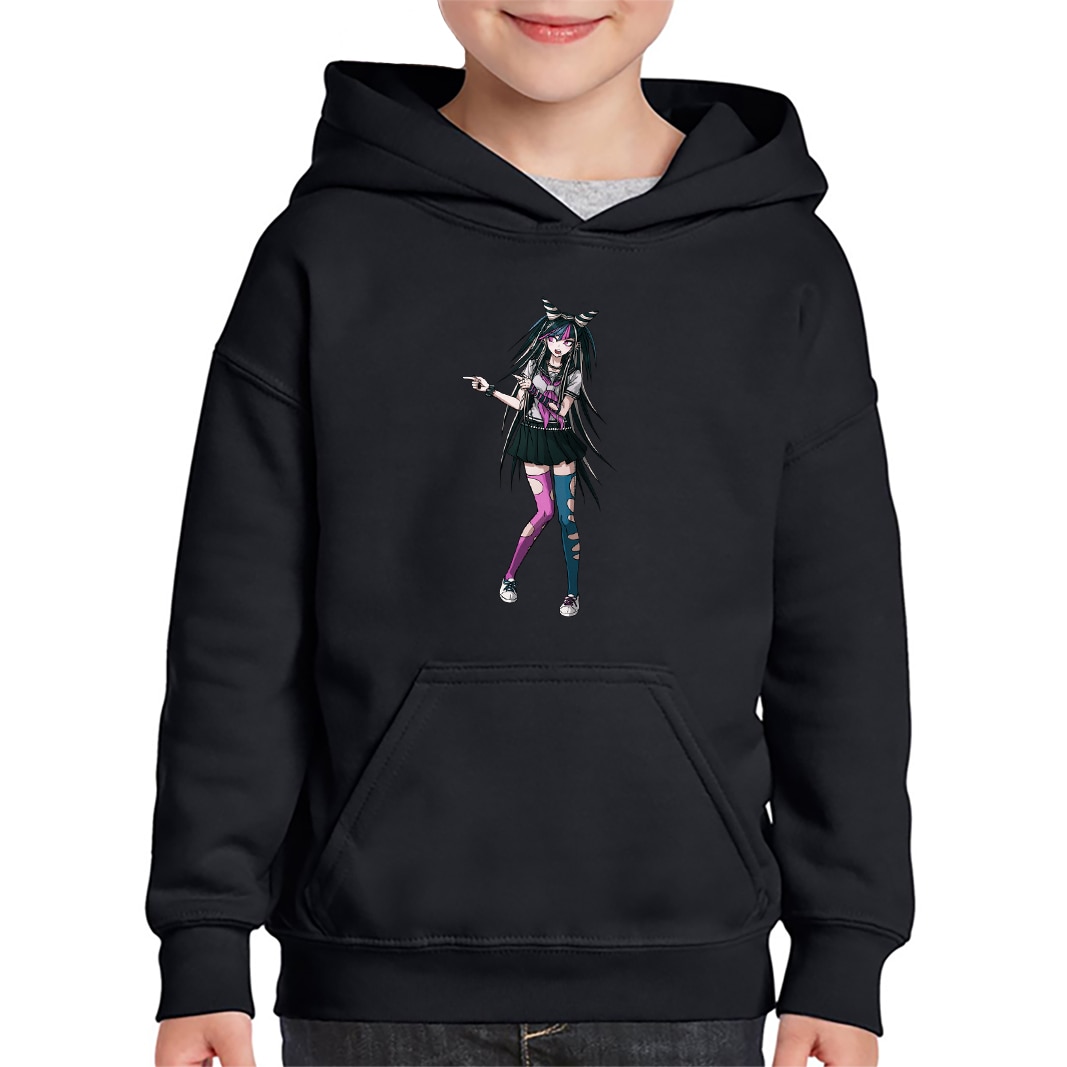Danganronpa Ibuki Mioda Master Game, gyerek pulóver, fekete, 128