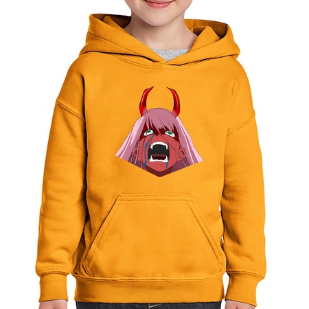 Детски суичър Darling in the FranXX Zero Two Rage Anime, Черен, Размер ...