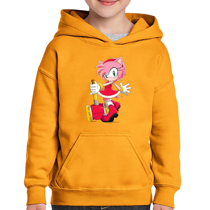 Hanorac copii Sonic Amy Rose Atleta Alergatoare, Portocaliu