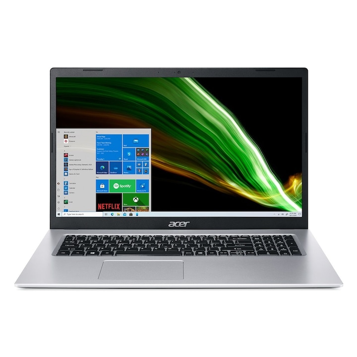 Acer Aspire A317-53G-520Z 17,3" FullHD laptop, Intel Core i5-1135G7, 8GB, 256GB SSD, GeForce MX 350 2GB, FreeDOS, Magyar billentyűzet, Ezüst