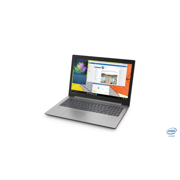 Lenovo IdeaPad 330 Laptop, kijelző átmérő 15,6", processzor Intel Celeron N4000 2,6 GHz -ig, 8 GB DDR4 RAM, 256 GB SSD, platinaszürke