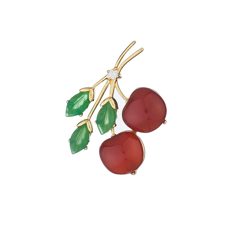 Брошка Swan Pearls GL280B Ахат, Сребро 925